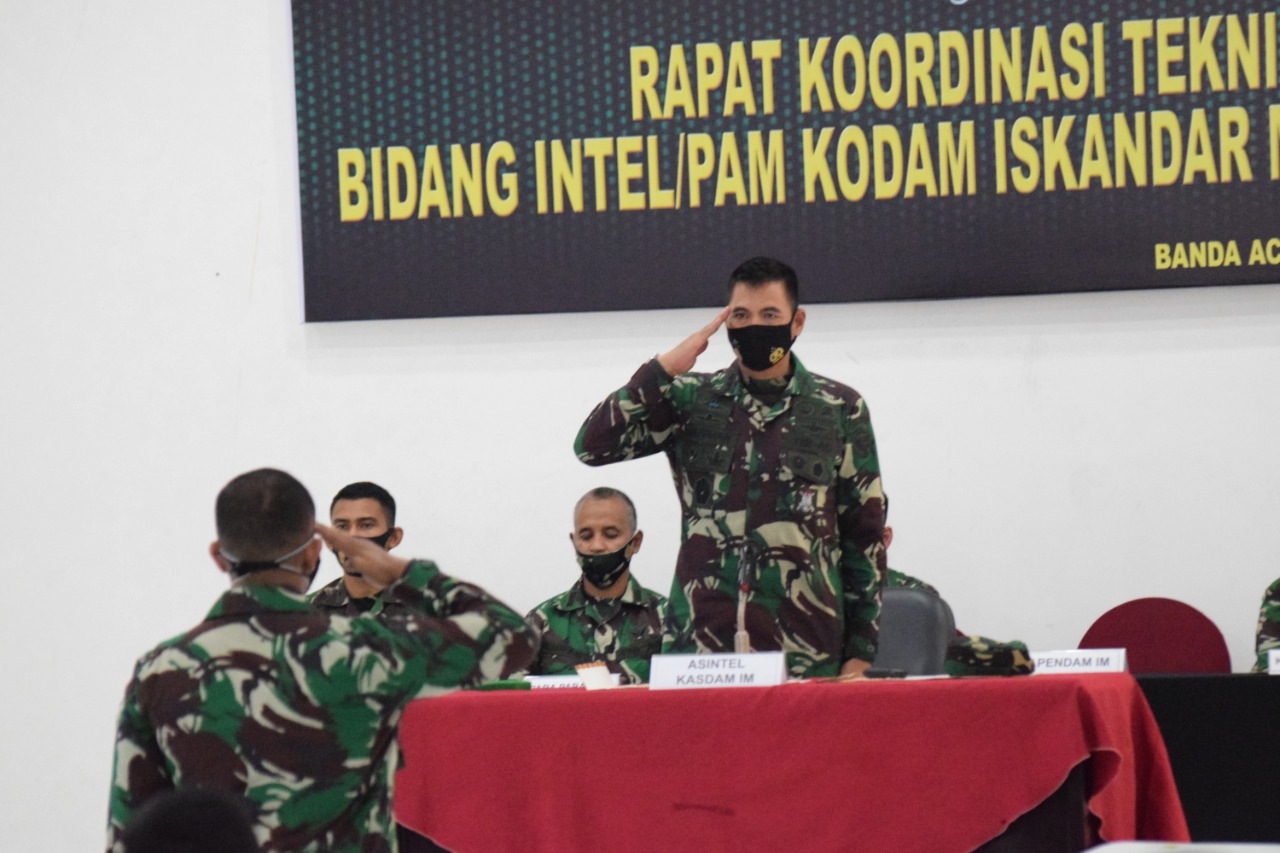 Kodam IM Laksanakan Rakornis Intel/Pam TA 2020