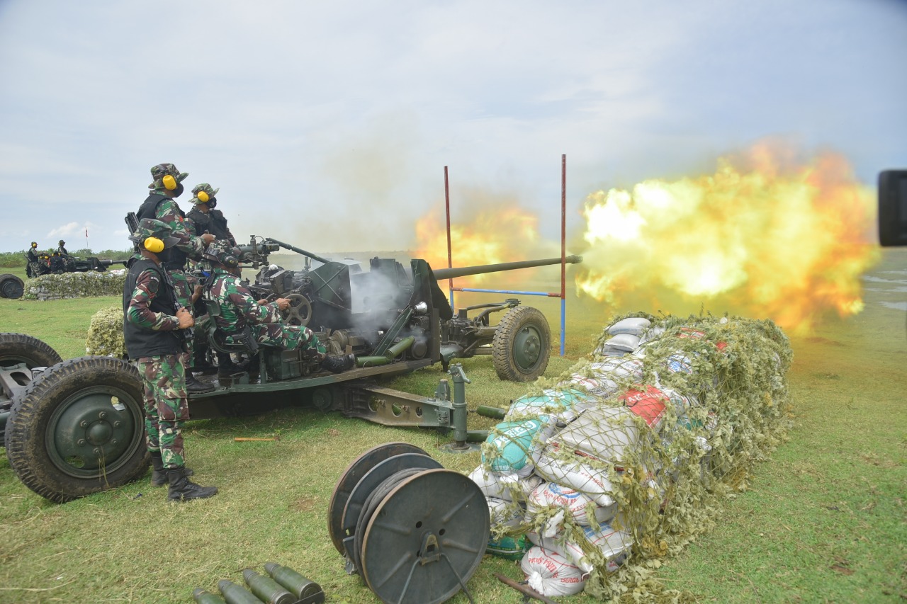 Detasemen Arhanud-001/Cigra Satria Buana Yudha Berhasil Menembak Jatuh Sasud  pada Latbakjatrat TA 2020