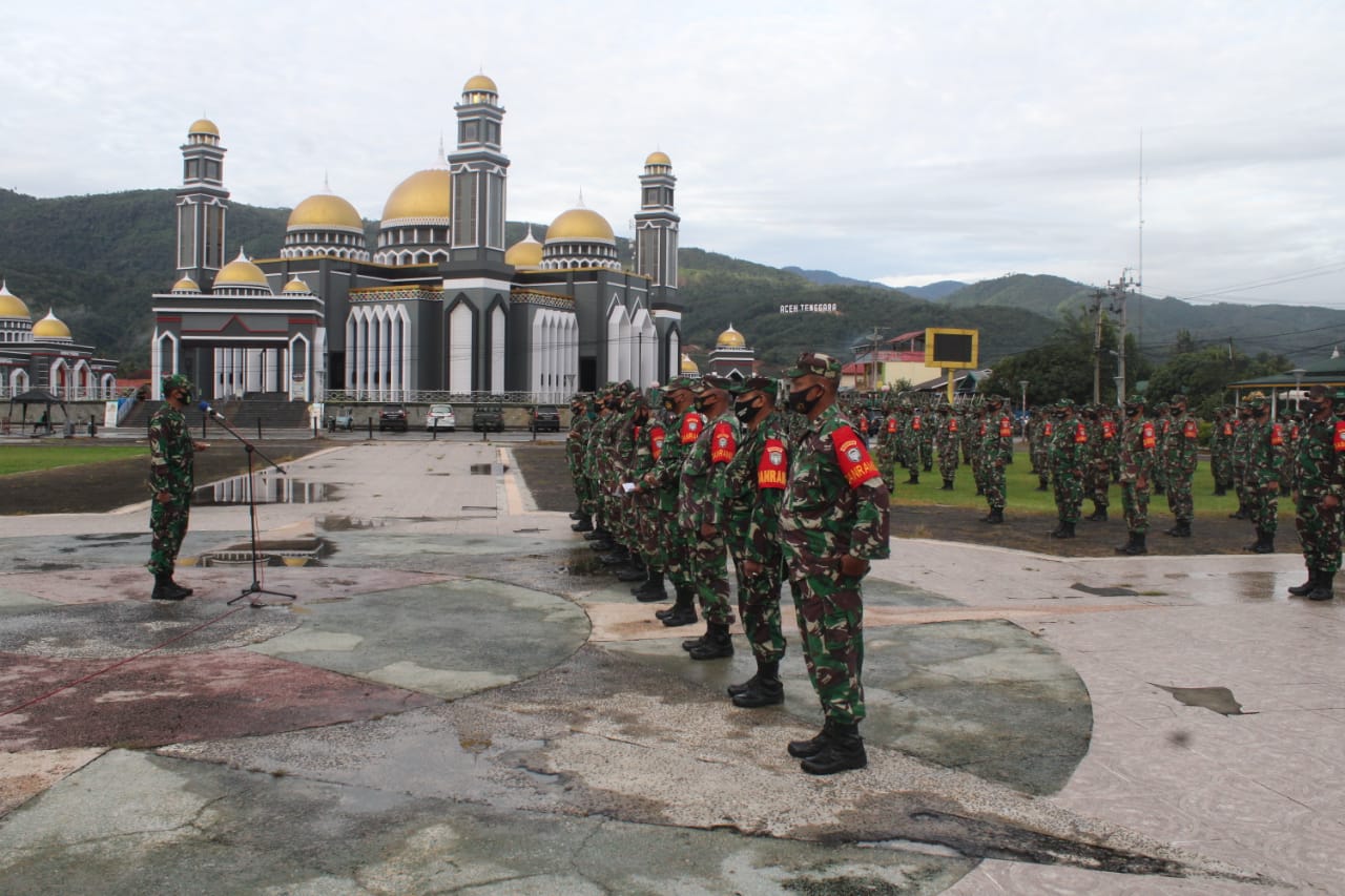 Dandim Agara Pimpin Gelar Apel Satgas Covid 19