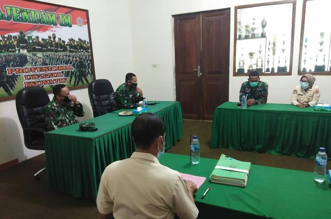 Ajendam IM Melaksanakan Pengawasan Kegiatan Perawatan Personil PNS Angkatan Darat