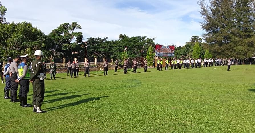 DANDIM 0110/ABDYA HADIRI APEL GELAR PASUKAN OPERASI LILIN SEULAWAH PERAYAAN NATAL DAN TAHUN BARU