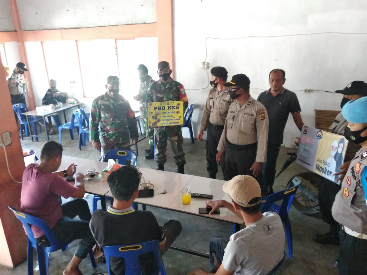 Satgas Covid-19 Koramil 20/Darul kamal, Terus Bersinergi Terapkan Disiplin Protokol Kesehatan