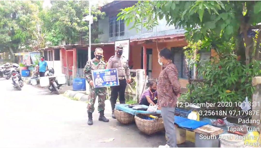 TNI/Polri Aceh Selatan Terus Gencar Lakukan Pembinaan dan Pedisiplinan Protkes di Wilayah Binaan