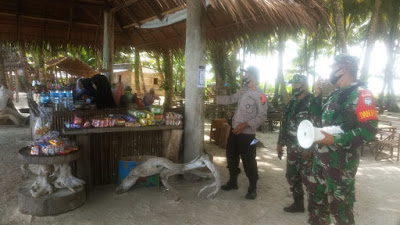 TNI dan Polri di Pulau Banyak Imbau Wisatawan Patuhi Protokol Kesehatan