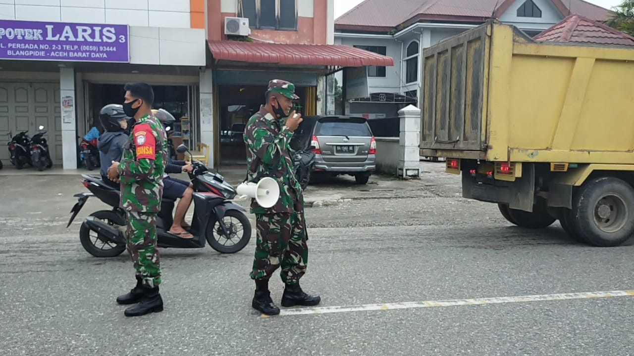 Koramil 05/Tangan-Tangan, Disiplin Protokol Kesehatan Merupakan Upaya Dalam Memutus Mata Rantai Penyebaran Covid 19