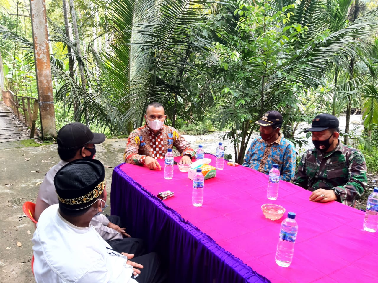 Menuju Kesuksesan TMMD Ke 110, Dandim Aceh Selatan Silaturrahmi dengan Unsur Pemerintahan Desa dan Tokoh Masyarakat Panton Luas Samadua