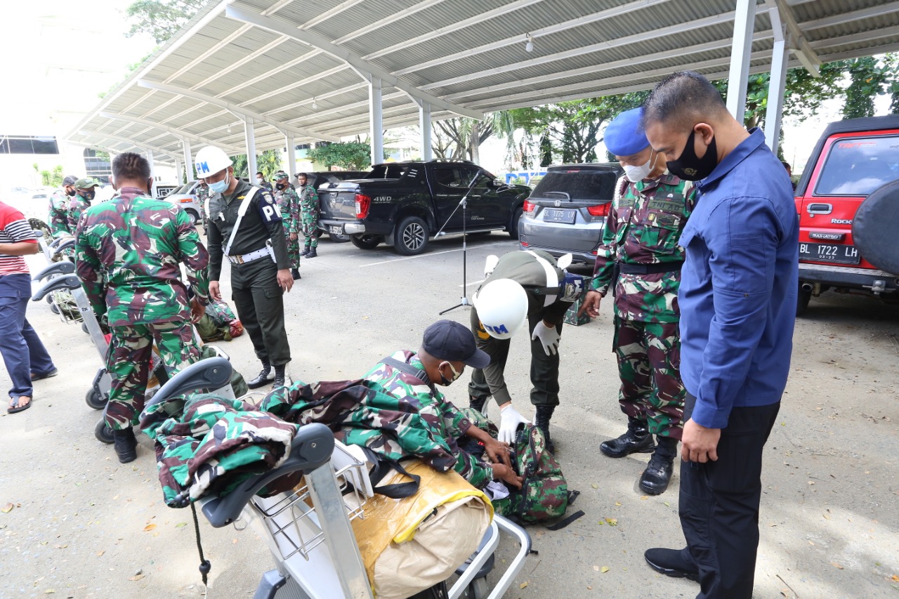 15 Prajurit Purna Satgas Apter Tiba di Aceh