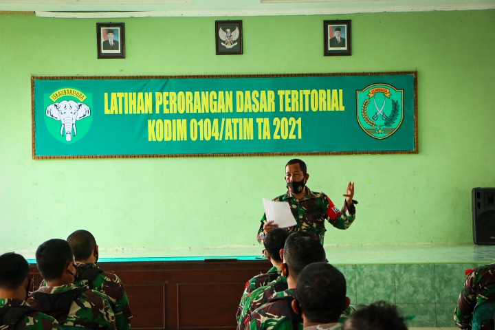 Dandim 0104/Atim Tutup Latihan Perorangan Dasar Teritorial TA.2021