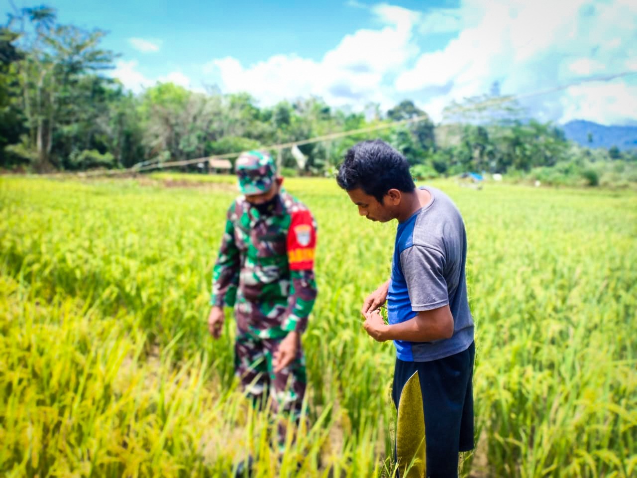 Babinsa Ramil 10/Spj, Beri Motivasi Petani Di Penghujung Kabupaten Aceh Timur