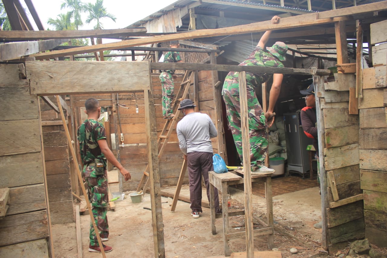 Manfaatkan Cuaca Baik, Satgas Pra TMMD Kodim 0107/Aceh Selatan Kebut Pengerjaan Pembukaan Jalan