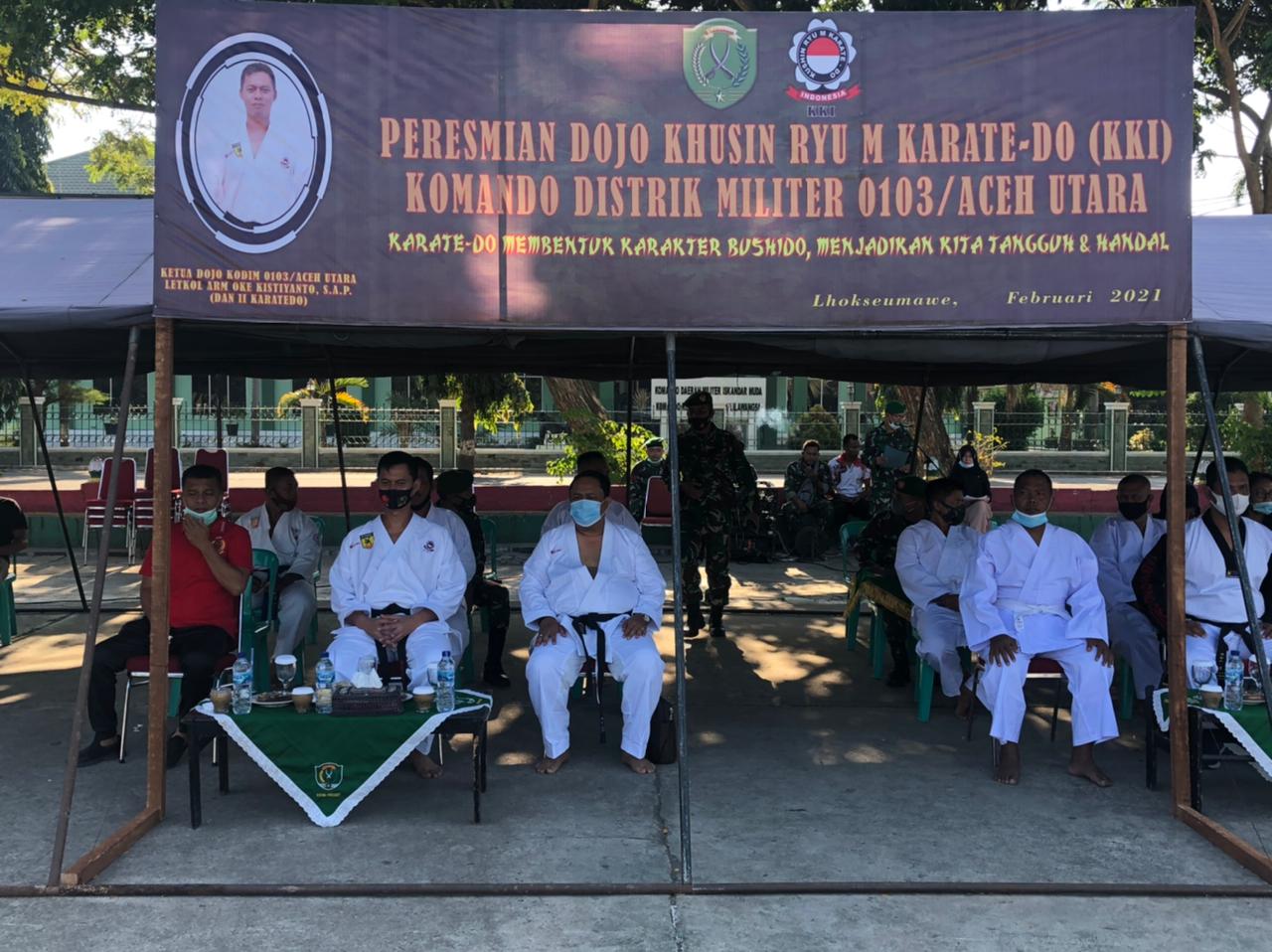 Peresmian Dojo Kodim 0103/Aceh Utara ” Ini Harapan Dandim Kepada Generasi Muda”.
