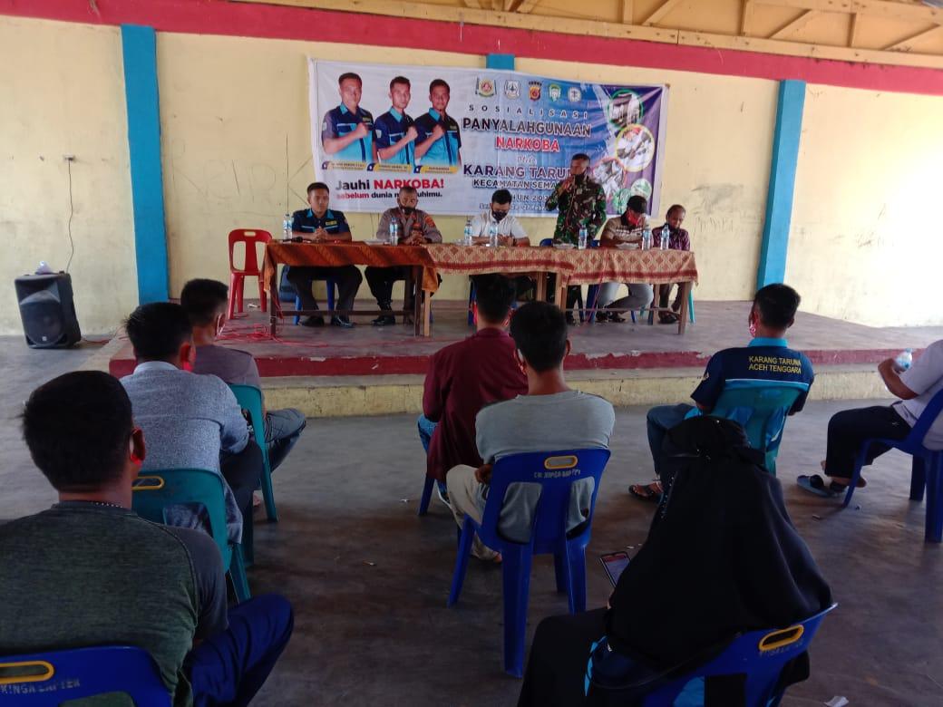 TNI Bersama Muspika dan Karang Taruna Bersinergi Berantas Narkoba
