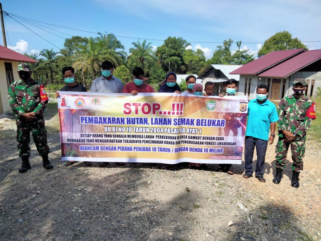 Koramil 06/Darul Makmur Laksanakan Sosialisasi Karhutla Bersama Masyarakat