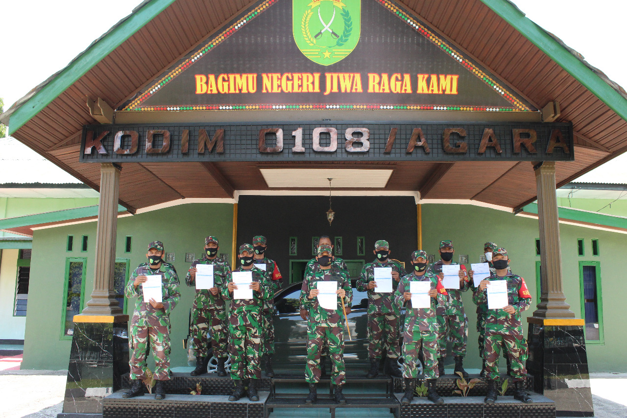 Dandim Agara dan Jajarannya Yakinkan Vaksin Sinovac Aman dan Halal