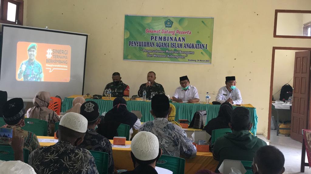 Dandim 0115/ Simeulue berikan materi wasbang penyuluhan agama Islam Angkatan I Sekabupaten Simeulue