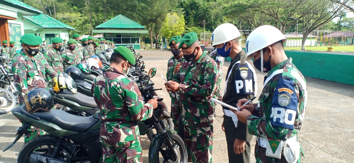 Pengecekan  kendaraan dinas (Randis)  jajaran  Kodim 0115/Simeulue