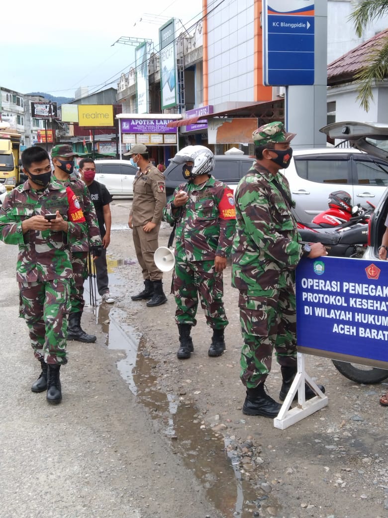 KORAMIL 01/BLANGPIDIE GELAR OPERASI YUSTISI GUNA MENCEGAH PENYEBARAN COVID 19