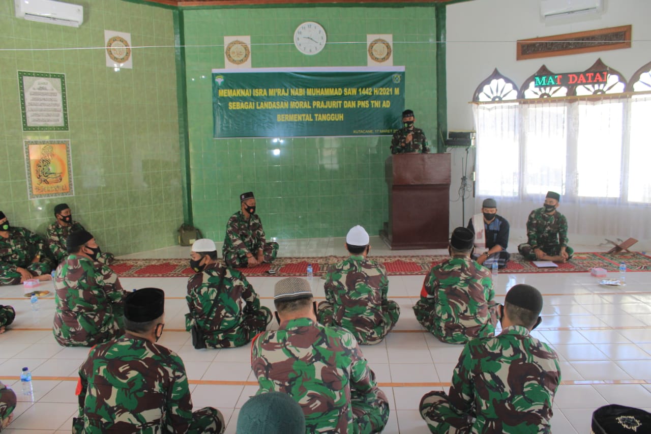 Tingkatkan Iman, Jajaran Kodim 0108/Agara Peringati Isra Mi’raj Nabi Muhamad SAW