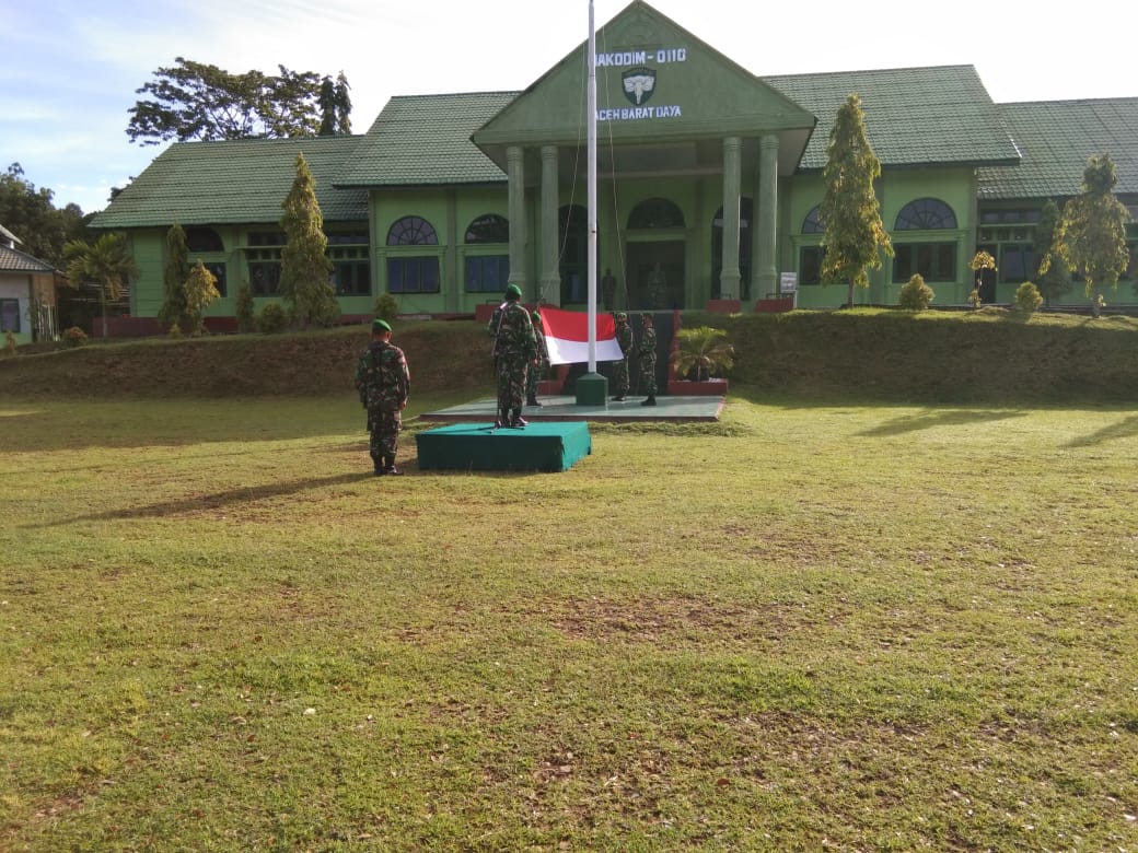 Kodim 0110/Abdya Melaksakan Kegiatan Upacara Hari Kesadaran Nasional