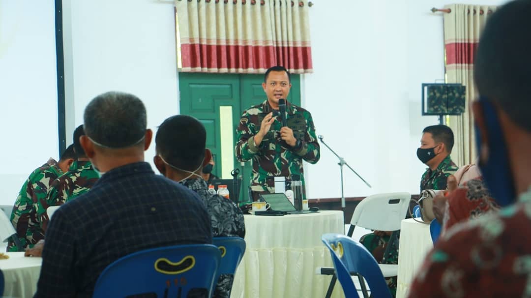 Danrem 012/TU Hadiri Pengarahan Kasad Kepada Seluruh Orang Tua/ Wali CATA PK TNI AD Secara Virtual