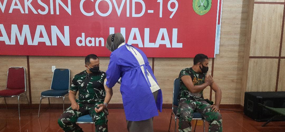 Ratusan Prajurit Kodim Aceh Utara di Vaksin