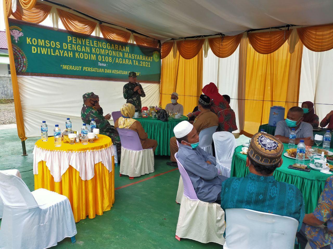 Tingkatkan Silaturrahmi Yang Humanis Bersama Elemen Masyarakat Dandim Laksanakan Komsos