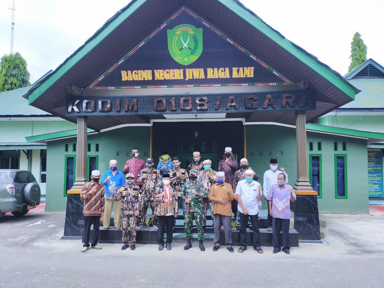 Kodim Agara Gelar Komsos Dengan KBT Dan Purnairawan TNI