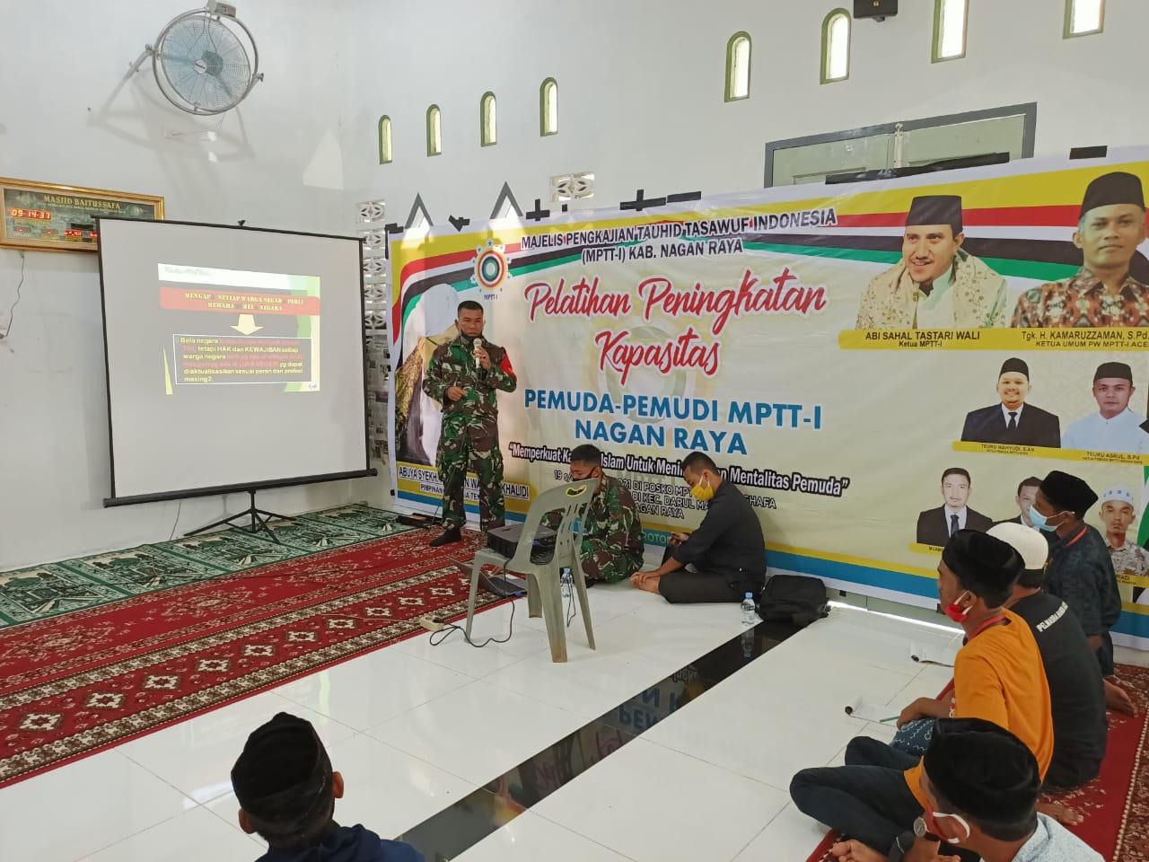 Danramil 06/Darul Makmur Berikan Wawasan Kebangsaan Pemuda MPTT-I