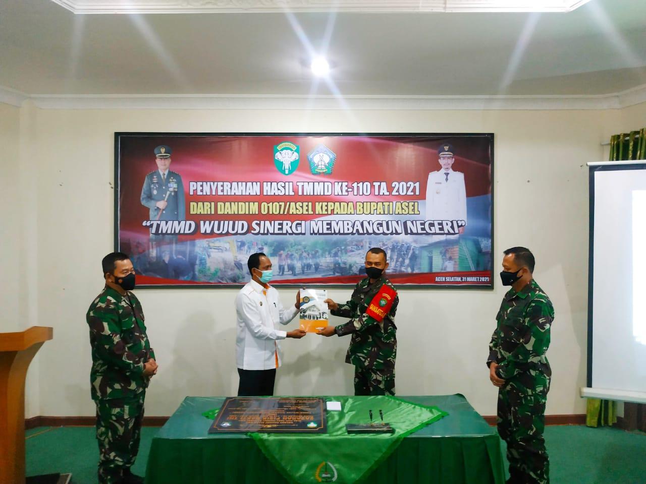 Program TMMD Ke 110 Kodim 0107/Aceh Selatan di Desa Krung Kluet Resmi di Tutup