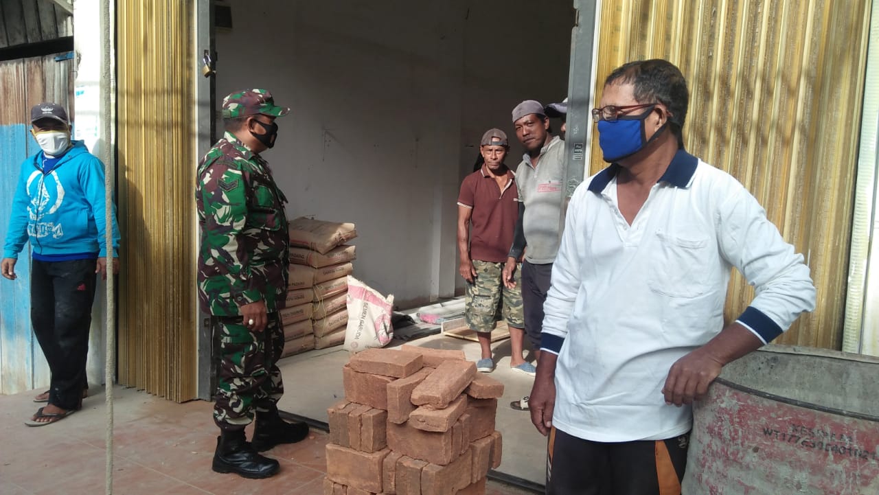 Babinsa Aktif Ingatkan Disiplin Prokes 3M Di Wilayah Kodim 0110/Abdya