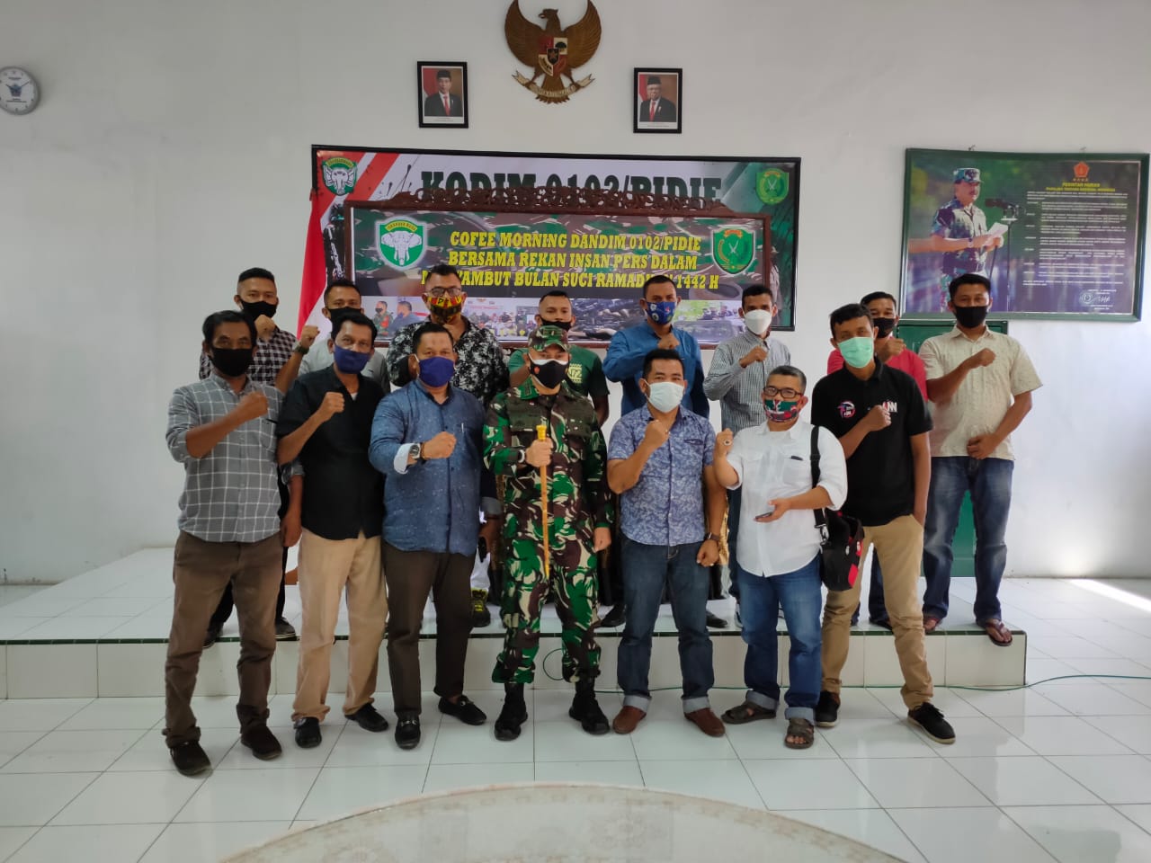 Sambut Bulan Suci Ramadhan, Kodim 0102/Pidie Gelar Acara Coffee Morning Bersama Rekan Insan Pers