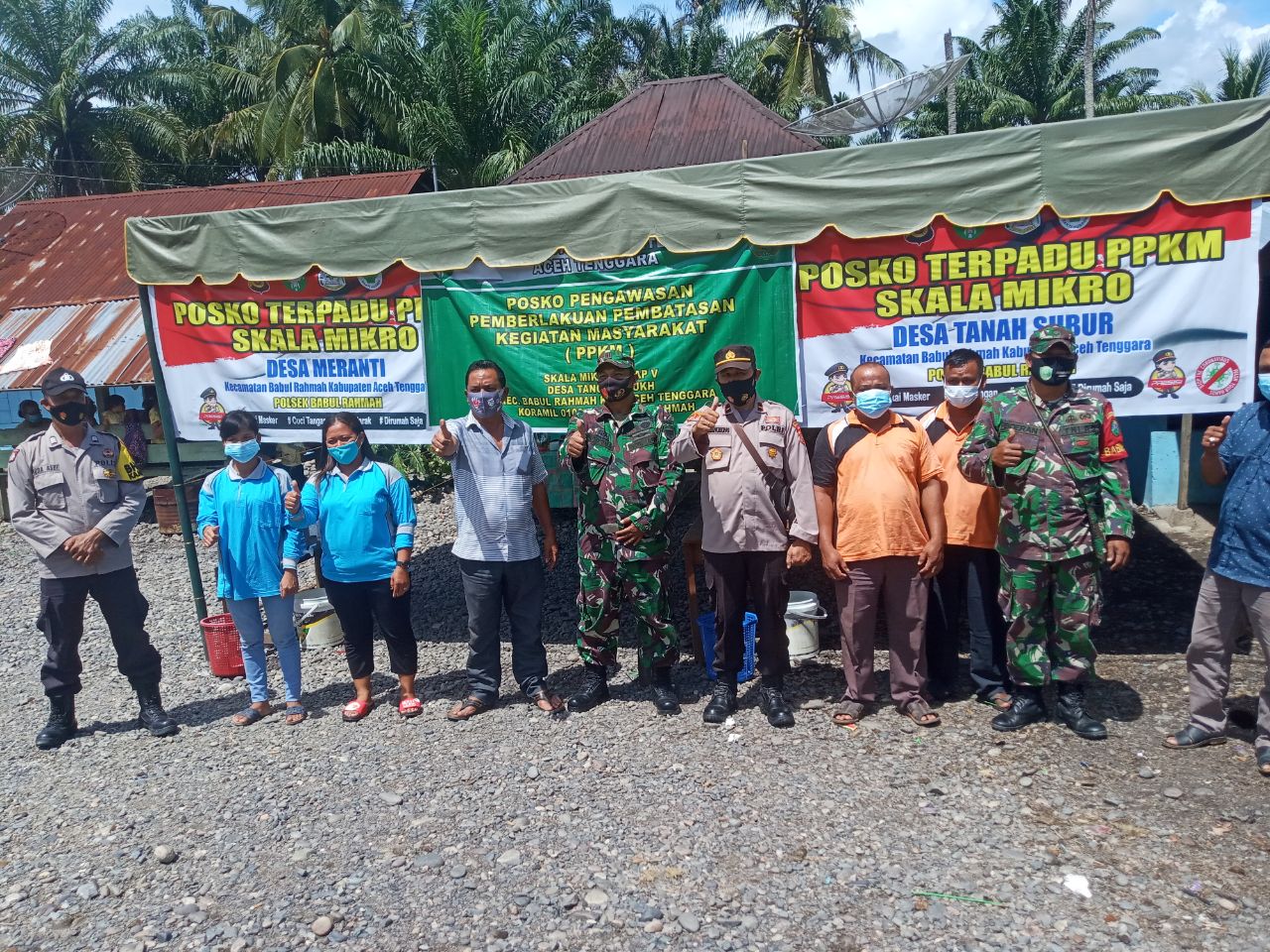 Danramil dan Kapolsek Mengecek Kesiapan PPKM 27 Desa