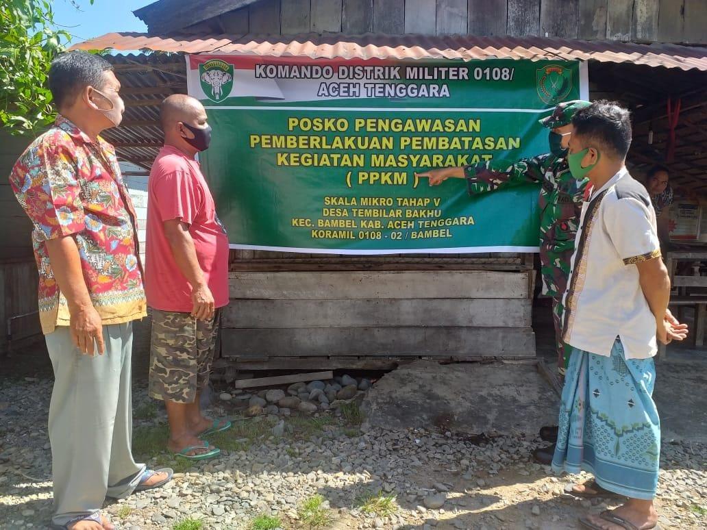 Babinsa Sosialisasikan PPKM Cegah Covid-19 Skala Mikro