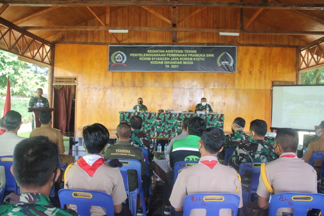 Kodim Aceh Jaya Gelar Kegiatan Atensi Peyelenggaraan SWK