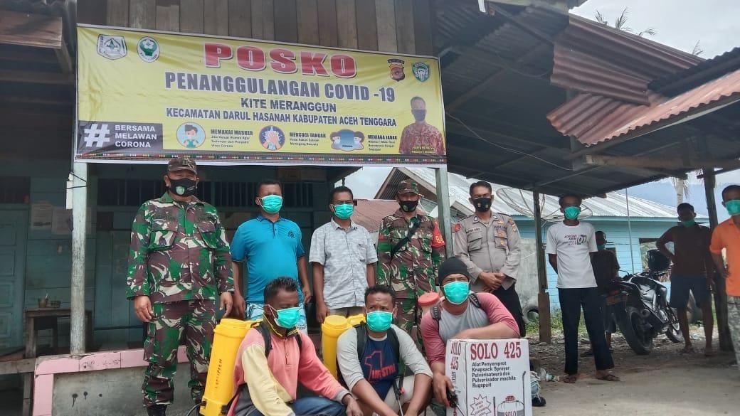 TNI Bersinergi Bersama Masyarakat, Membuat Posko Covid-19