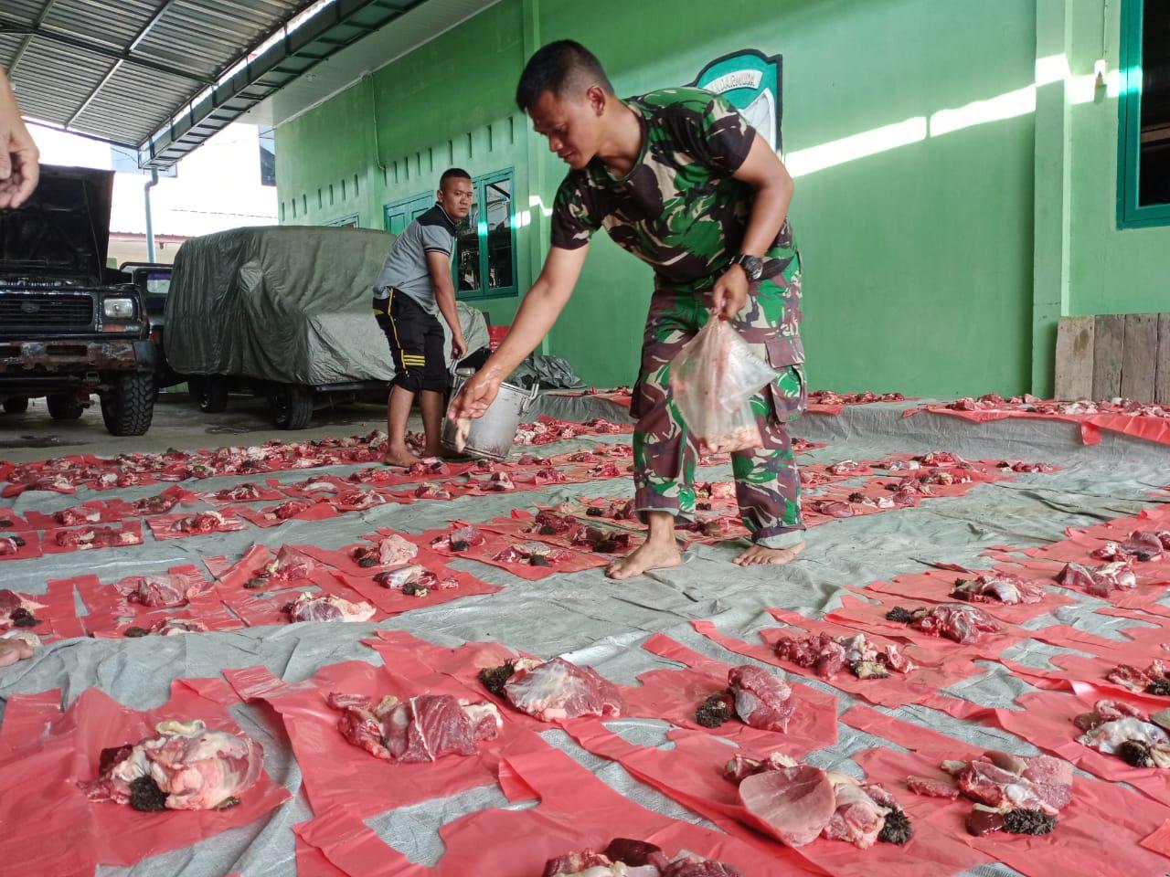 Sambut Bulan Suci Ramadhan 1442 H” Dandim Aceh Utara Serahkan Daging Meugang ke Anggota