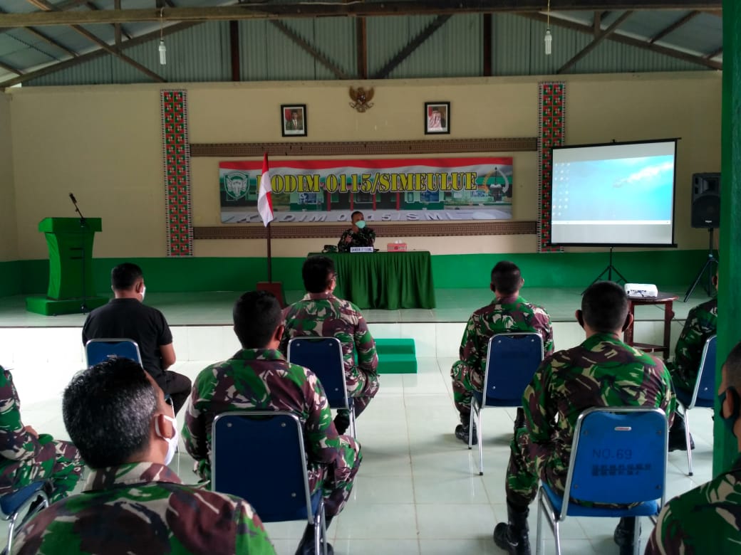 Pesan Dandim 0115/Simeulue kepada prajurit saat Jam Komandan di Makodim