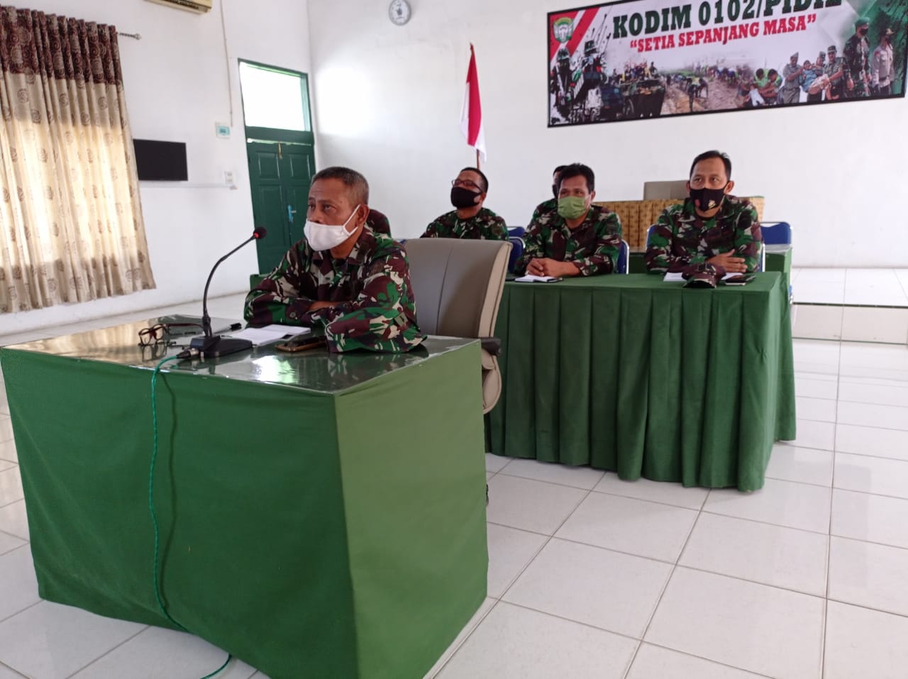 Mewakili Dandim 0102/Pidie, Pabung Kodim 0102/Pidie Ikuti Vidcon Pangdam IM