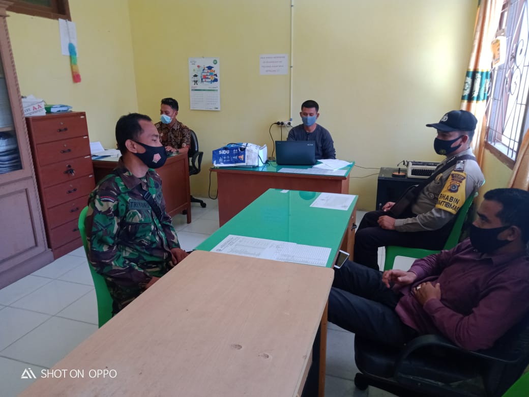 Virus Corona Marak, Babinsa Atur Strategi Bersama Aparatur Desa