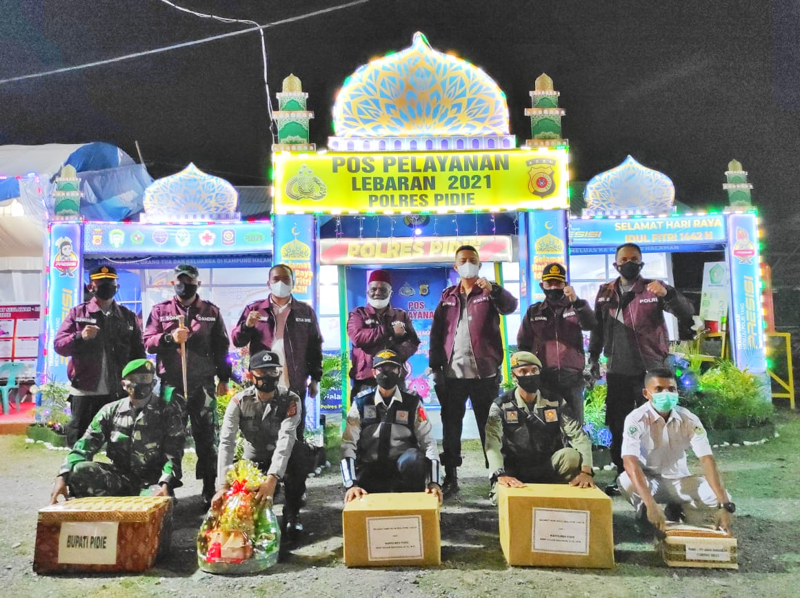 Dandim Beserta Unsur Muspida Kabupaten Pidie Tinjau Posko Chek Poin Operasi Ketupat Seulawah Tahun 2021