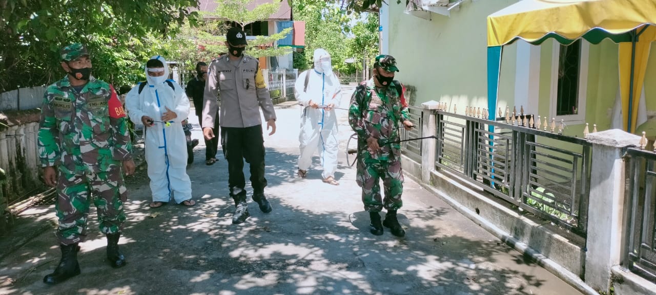 Virus Corona Mewabah, Babinsa Bersama Aparatur Desa Kembali Beraksi