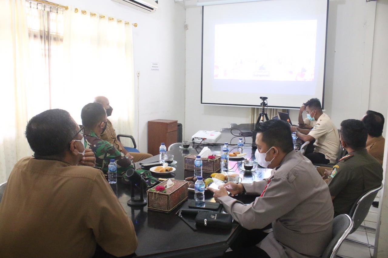 Tekan Laju Penyebaran Virus Covid-19, Kodim 0102/Pidie bersama Forkopimda Pidie Dukung Pembatasan Operasional Cafe dan Warung Kopi
