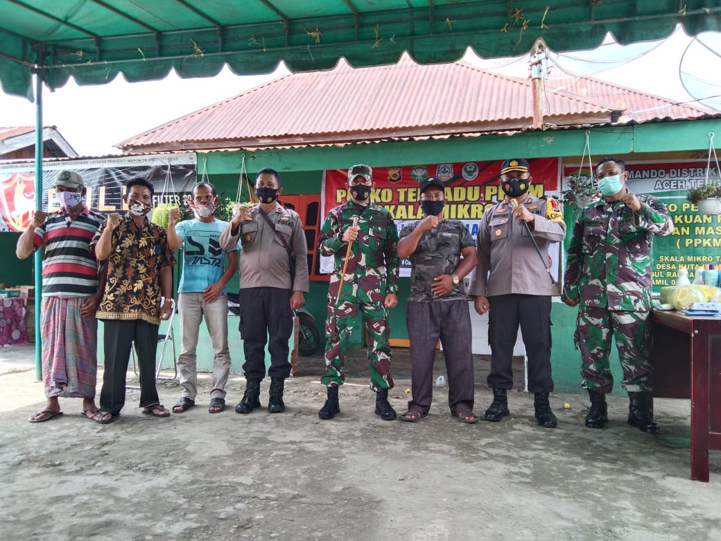 Dandim Dan Kapolres Agara, Tinjau Lokasi PPKM Mikro