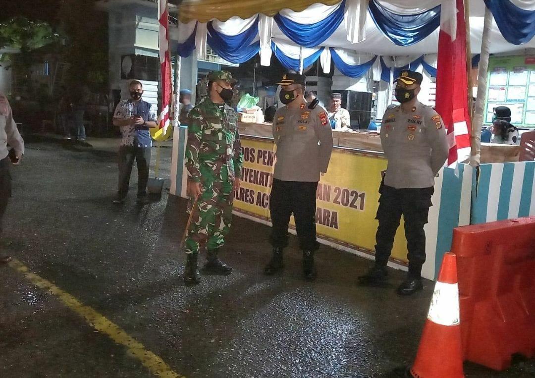 Malam Takbiran, Dandim dan Kapolres Melaksanakan Patroli Bersama