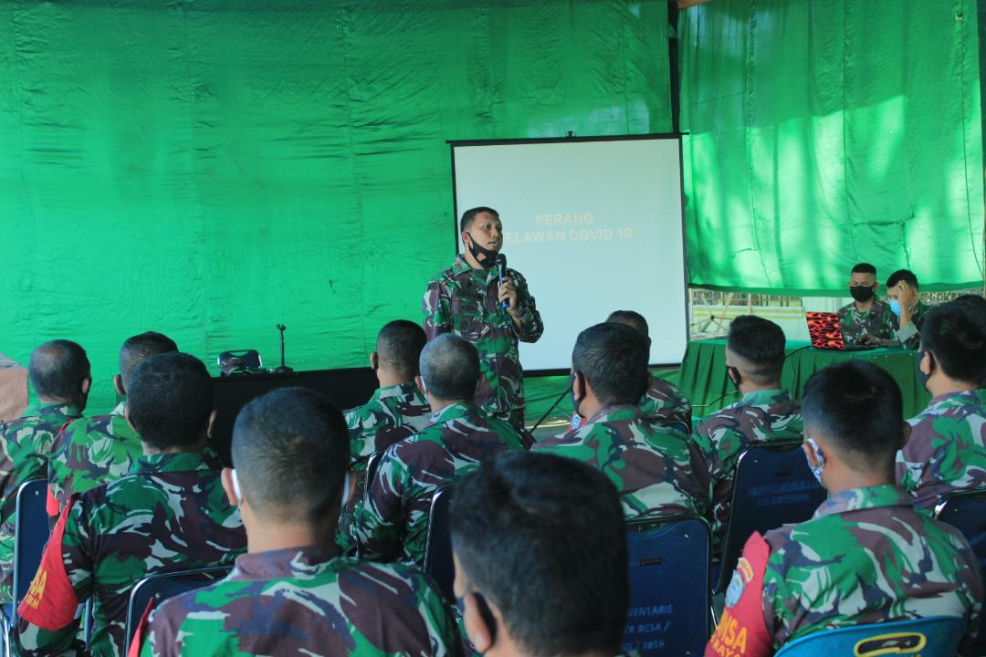 Dandim Berikan Jamdan Kepada Seluruh Anggota Tentang Bahaya Sunami Covid-19   