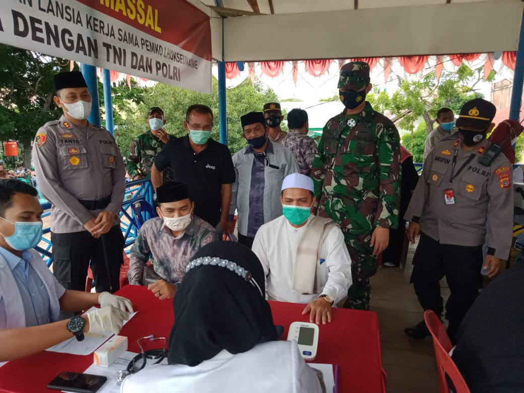 Sisa 1 Hari Vaksinasi Massal: Dandim 0103/Aceh Utara Semoga Mencapai Target dan Hasil yang Masimal