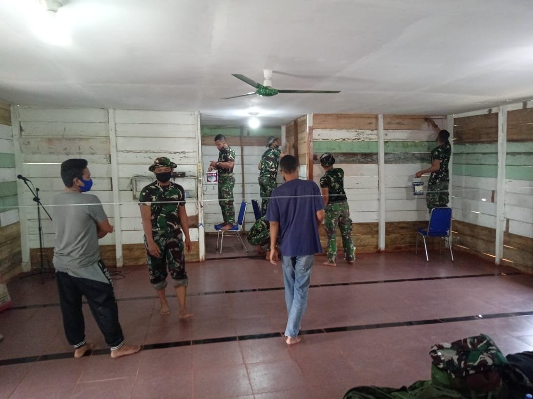Finishing Rehab Musholla, Satgas TMMD Cat Meunasah