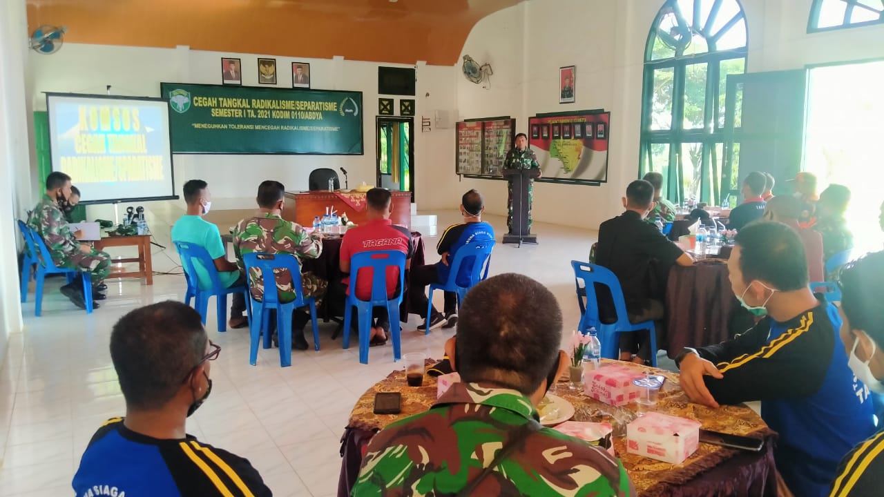 Kodim 0110/Abdya Gelar Komsos Dengan Tokoh Pemuda Dan Ormas, Demi Mewujudkan Ketahanan Yang Tangguh
