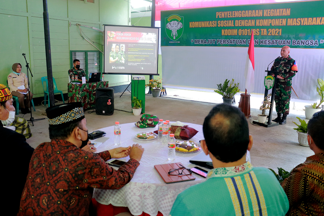 Dandim 0101/BS Ajak Masyarakat Ikut Serta Kurangi Penyebaran Covid 19