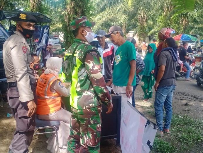 Kodim 0116/Nagan Raya, Polres, Satpol PP dan Dinkes Laksanakan Patroli Prokes Covid -19